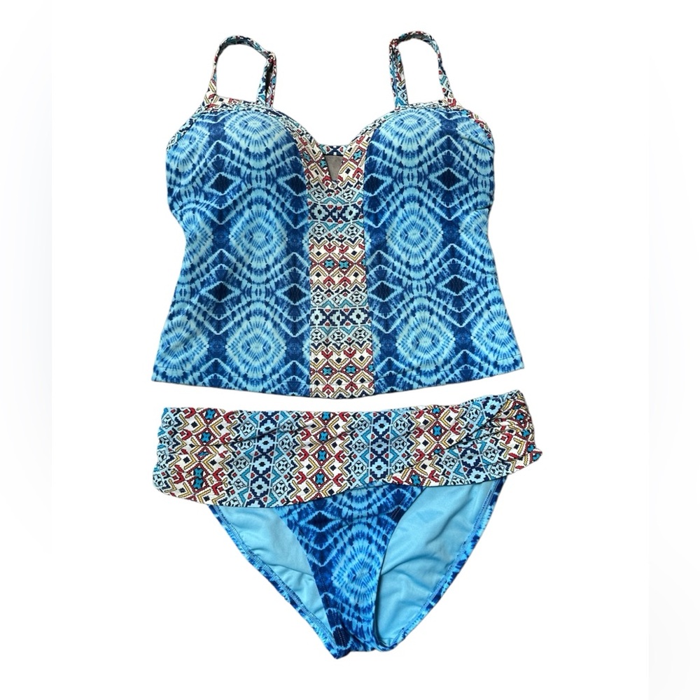 Bleu Rod Beattie 2 pieces swimwear size 8 in blue